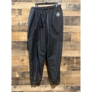Vintage 90s USA-Made Converse Windbreaker Track Pants-Black-Size Large